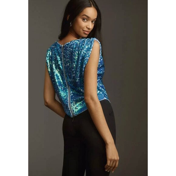 Anthropologie Pilcro Sequin Muscle Cashmere Sweater - Picture 9 of 9